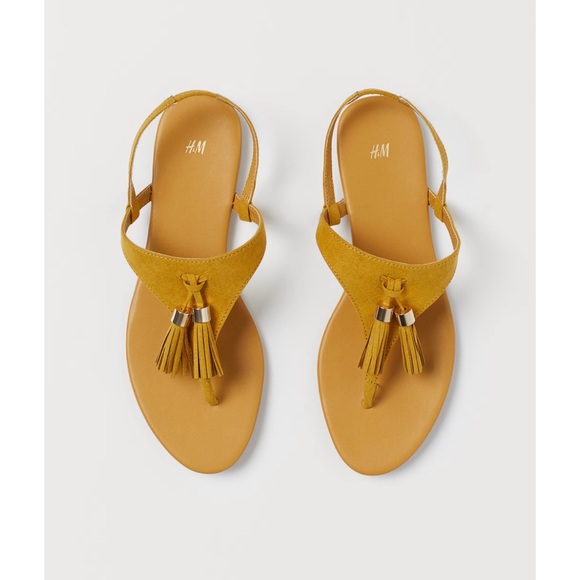 H&M Mustard Tassel Sandals - Picture 1 of 5